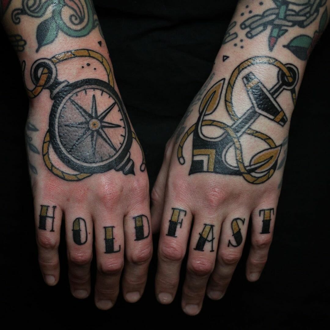 Anchor tattoo by Sebastian Domaschke (@sebastiandomaschke via Instagram )