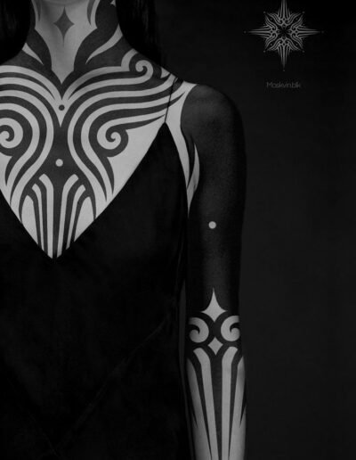 Blackout digital tattoo design by @moskvin.blk