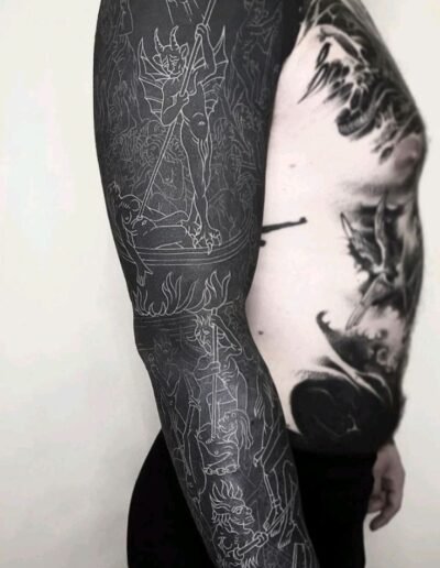 Blackout sleeve with white ink by @ivan_zagusta