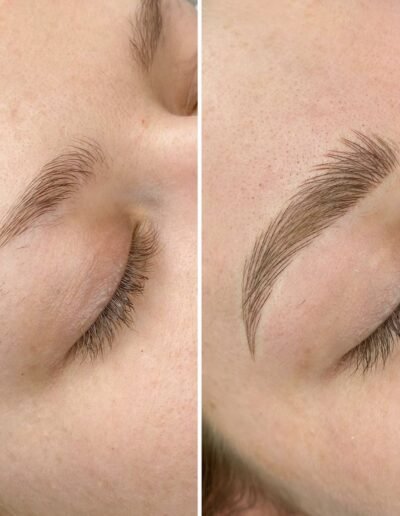 Cosmetic tattooing: Eyebrows microblading permanent makeup