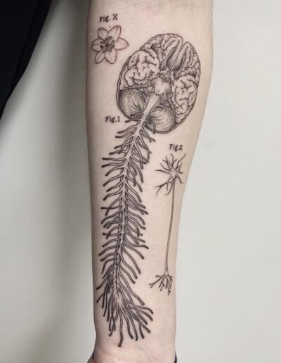 Fine line tattoo by Michele Volpi @_mfox