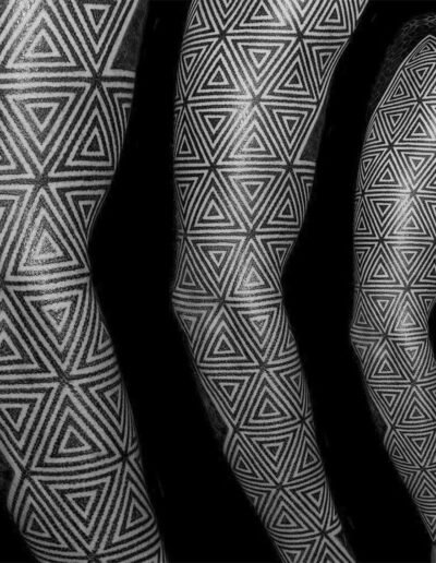 Geometry sleeve tattoo by LevisInk