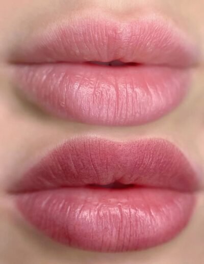 Cosmetic tattooing: Lips blushing permanent makeup