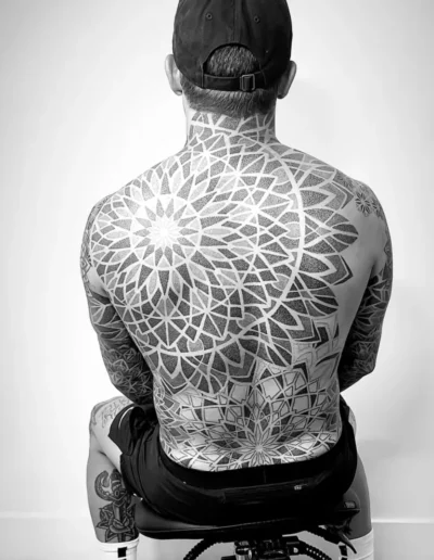 Sacred Backpiece by Alex, Omnia Tattoo Studio