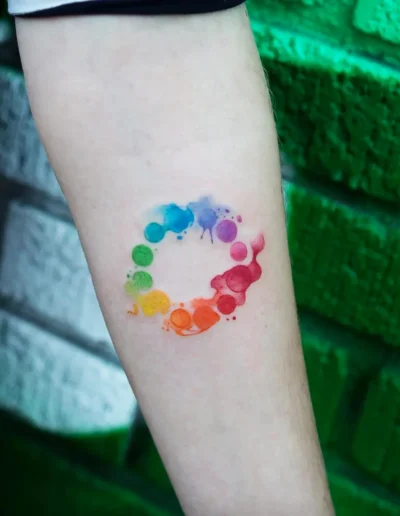Watercolour tattoo by @joicewang.nyc