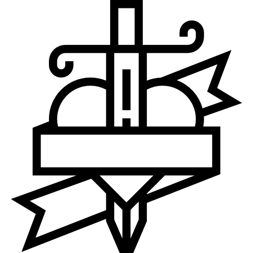 Icon: dagger, heart & ribbon