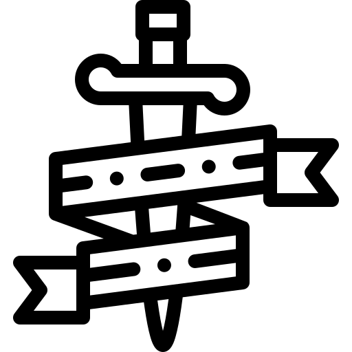 Icon: dagger & ribbon