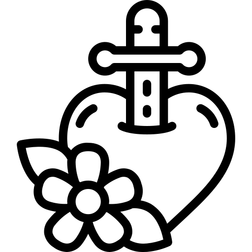 Icon: heart and dagger