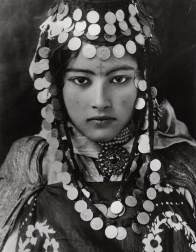 A Berber girl from Tunisia with distinctive tattoos on her forehead and cheeks (1905)