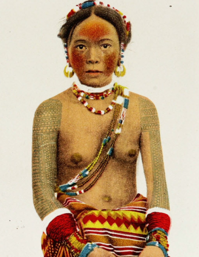 Filipino tattooing: A Lubuagan Igorot Woman (1913), from The Non-Christian Peoples of the Philippine Islands (1913), National Geographic Magazine