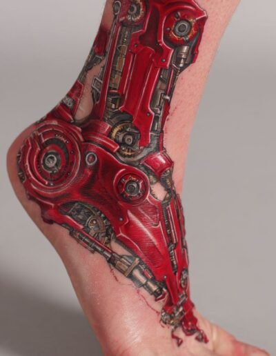 Biomechanical tattoo (artist unknown) via Pinterest