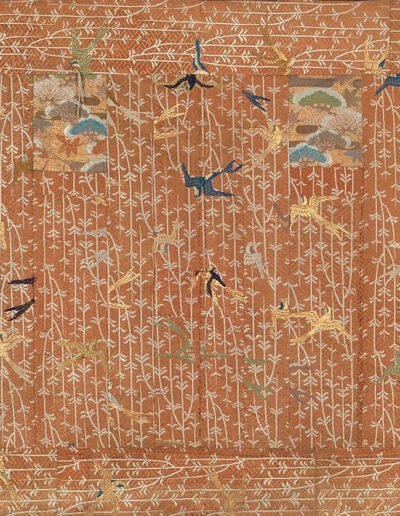Buddhist Priest's Robe (Kesa) with Pattern of Swallows among Willow Branches, Edo period (1615–1868), Japan. The Met Collection