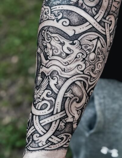 Celtic boar tattoo by Nirman Kadel @nirmantattoos