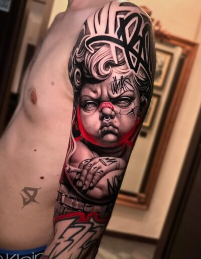 Chicano style tattoo by Nikolay 9 igl @9igl_tattoo