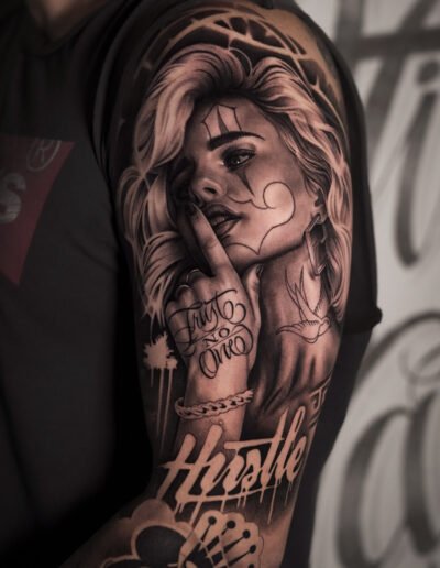 Chicano style tattoo by Sasha Hugo @sasha_hugo_ 2