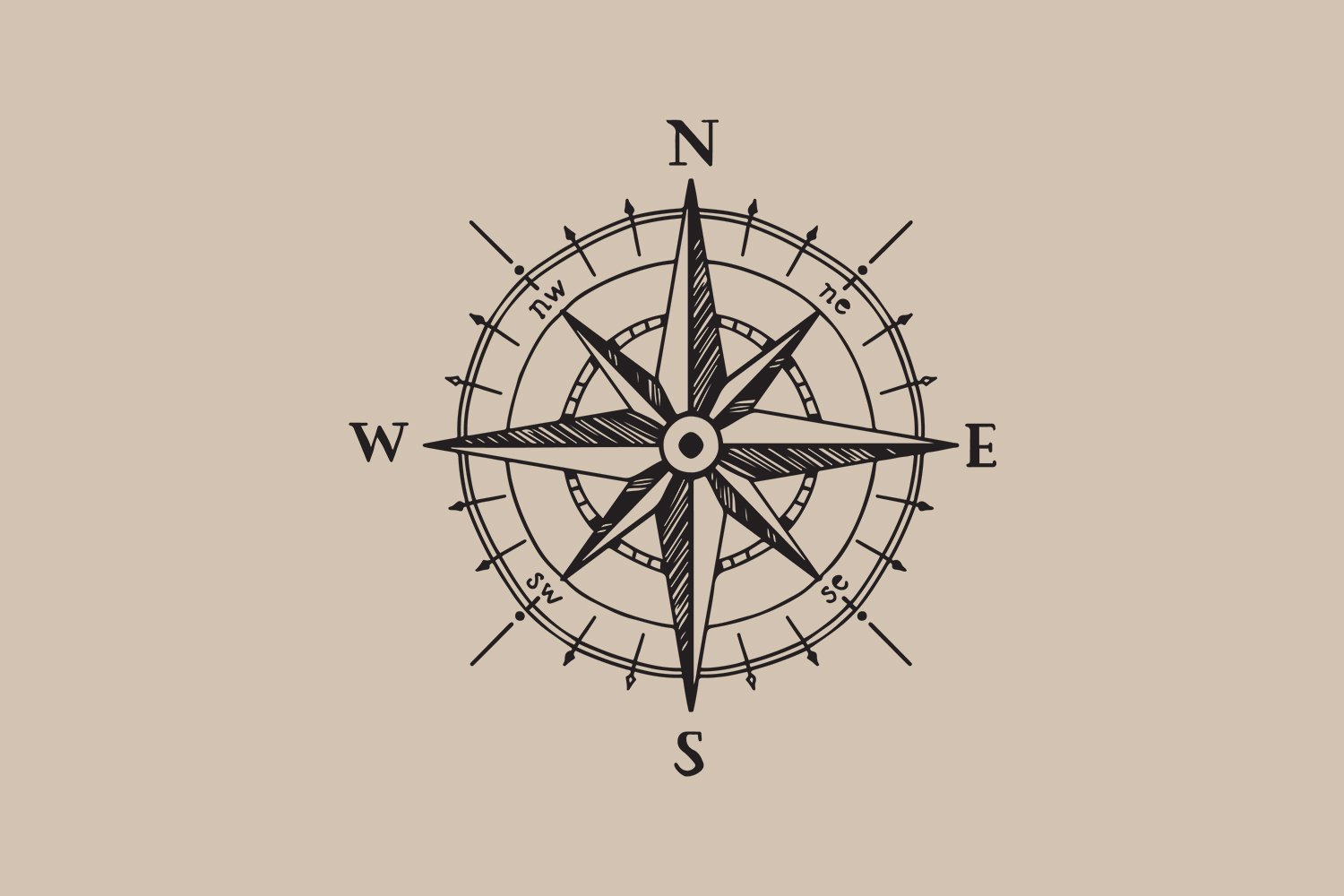 Compass tattoo