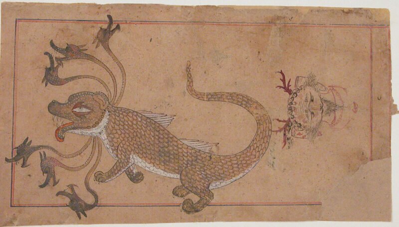 Dragon, author unknown (16th–17th century), attributed to Iran, Qazvin, Rogers Fund, 1967. The Met Collection
