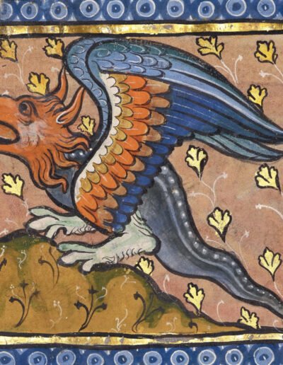 Dragon illustration from a Franco-Flemish bestiary (13th Century)