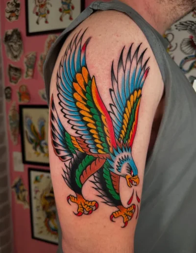 Eagle tattoo by Chazz Orr @chazorrtattooer