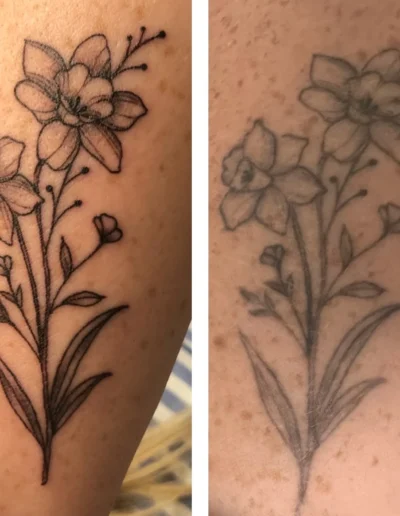 Fine line tattoo ageing - one year old tattoo