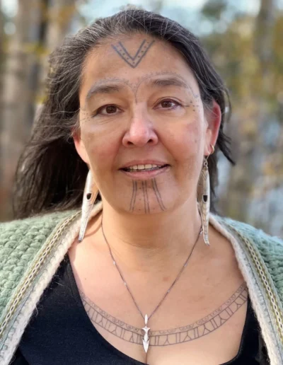 Gerri Sharpe with her traditional Inuit tattoos, photographed by Photos by Kate Kyle, via CBC News