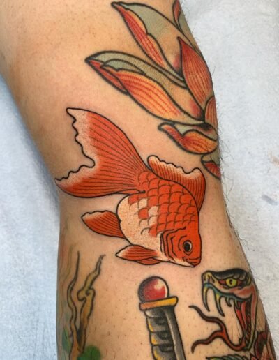 Goldfish tattoo by Yutaro @warriorism