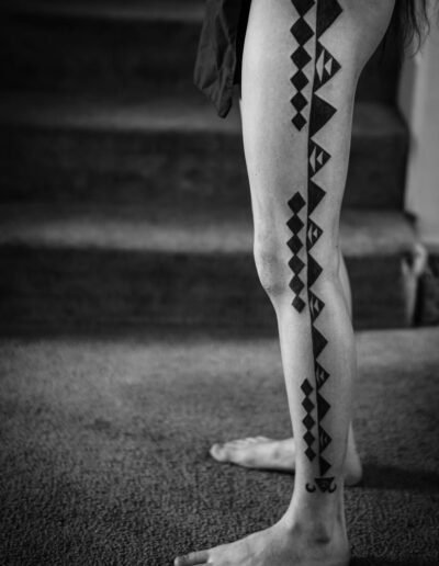 Hawaiian kakau (leg) by Sulu'ape Mālama o Mataitoa Keone Nunes @suluape_keone