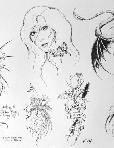 Jack Rudy's tattoo flash (1987)
