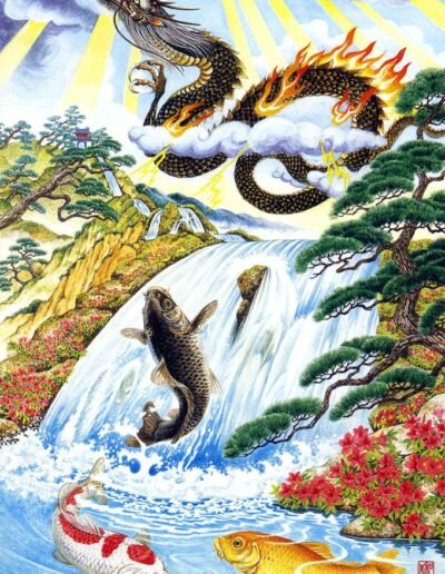 Koi at the Dragon Gate (author/original source unknown)