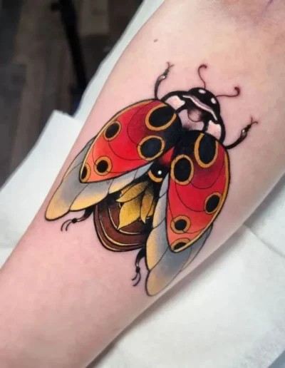 Ladybug tattoo by @stevenblance