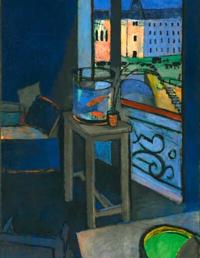 Les poissons rouges (Intérieur, bocal de poissons rouges, Interior with a Goldfish Bowl) by Henri Matisse (1914). Centre Georges Pompidou, Musée national d'art moderne (MNAM) Paris, France.