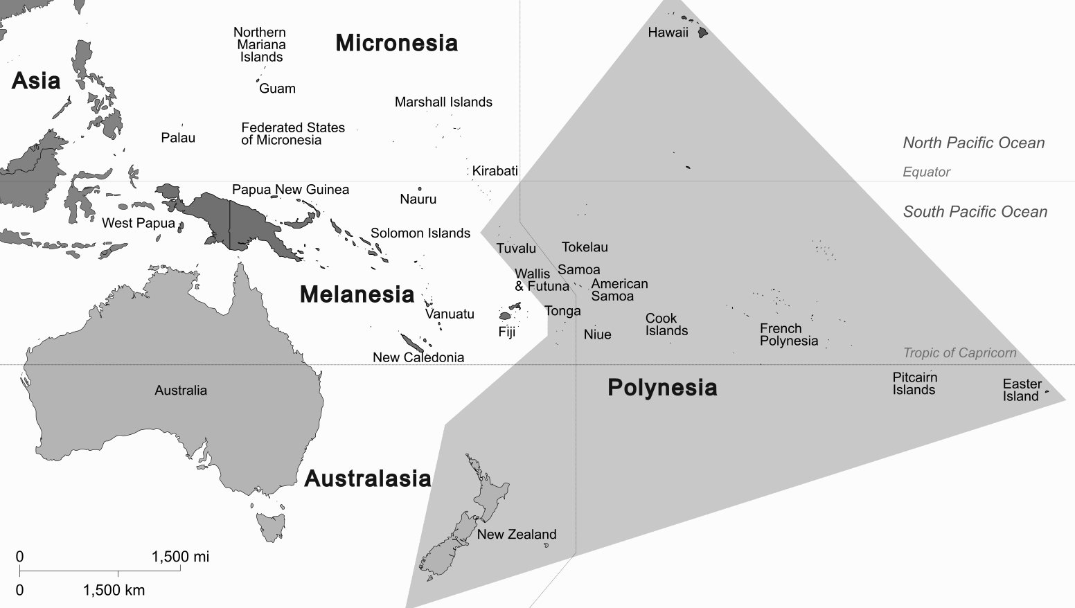 Map of Polynesia | Inkscript