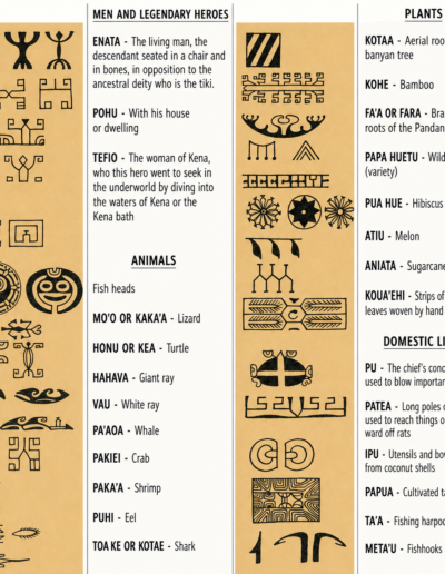 Marquesan tattoo symbols