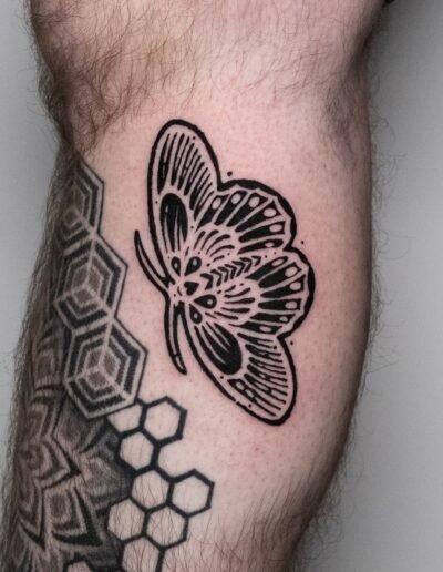 Moth tattoo by Ola Krupnik @ola.krupnik