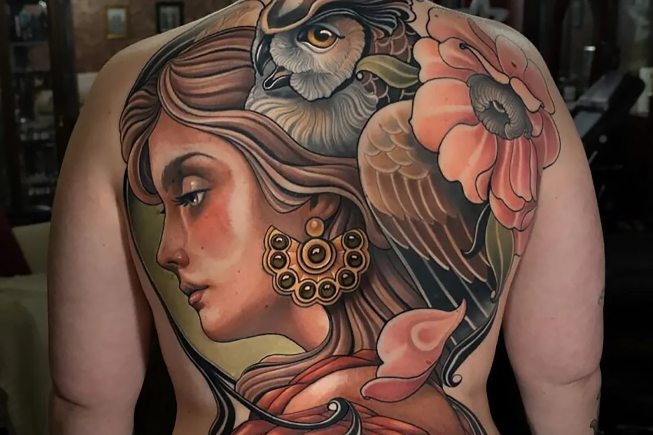 Neo-traditional tattoo by Krish Trece | IG: @krishtattoo