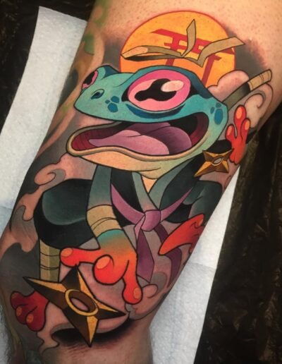New school tattoo by Lehel Nyeste @lehelperspektiv