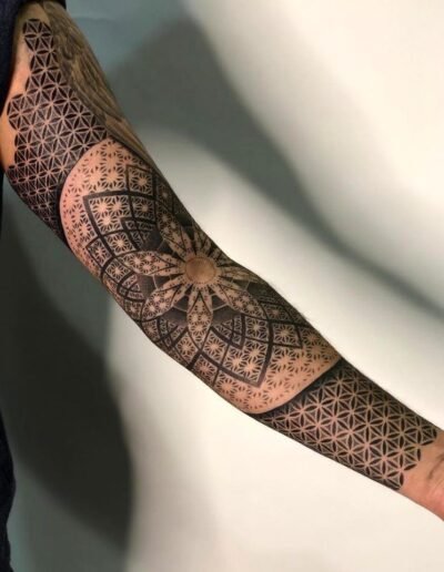 Sacred geometry tattoo (artist unknown)