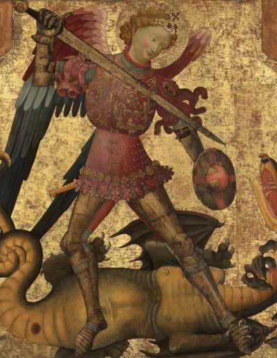 Saint Michael and the Dragon, artist unknown (early 15th century), Rogers Fund, 1912. The Met Collection
