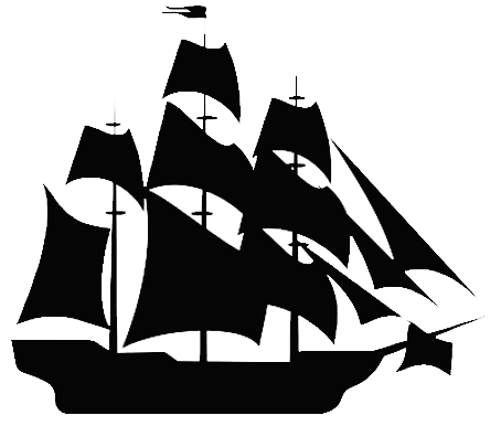 Icon: tall ship fully rigged