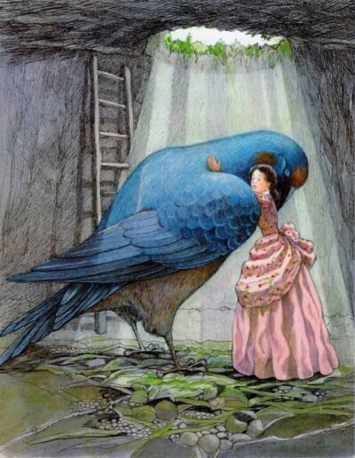 Susan Jeffers' illustration for Thumbelina by Hans Andersen