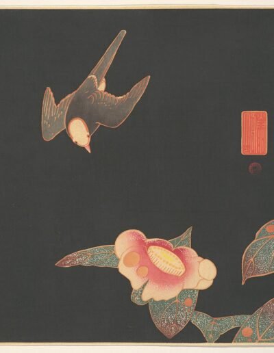 Swallow and Camellia, Itō Jakuchū, Meiji period (1868–1912), Japan. The Met Collection