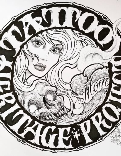 Tattoo Heritage Project badge by Jack Rudy j_rudy_gtc | Check it out: tattooheritageproject.org