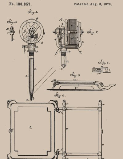 Tattoo machine patent, T. A. Edison (1876)