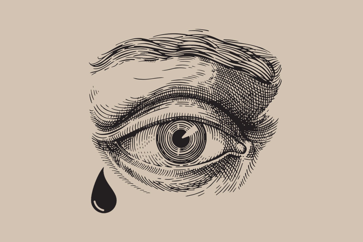 Tear / Teardrop tattoo
