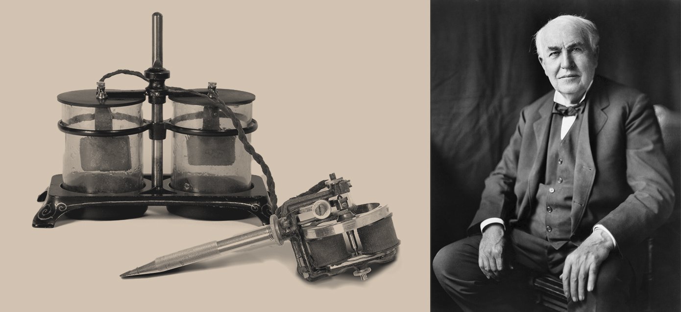 Thomas Edison and his electric pen