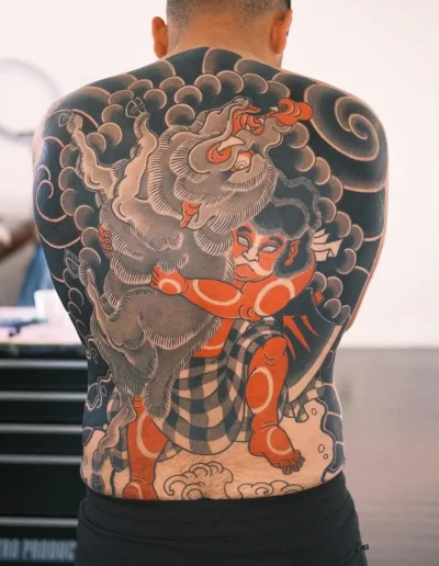 Traditional japanese tattoo by Lil B @lilb_wabori