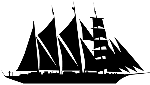 Icon: tall ship fully rigged
